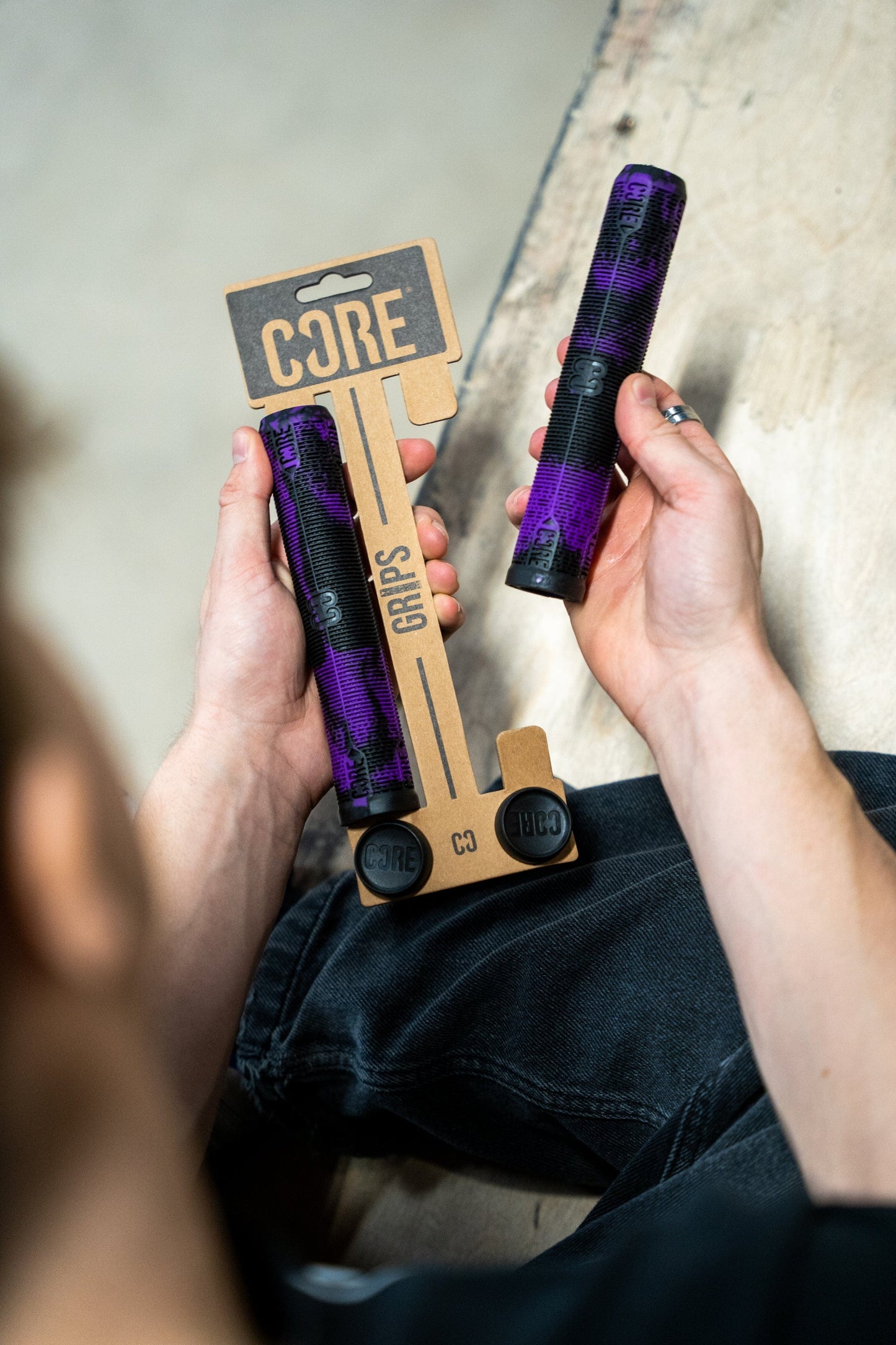 CORE Skinny Boy Handlebar Grips Soft 170mm –Purple/Black