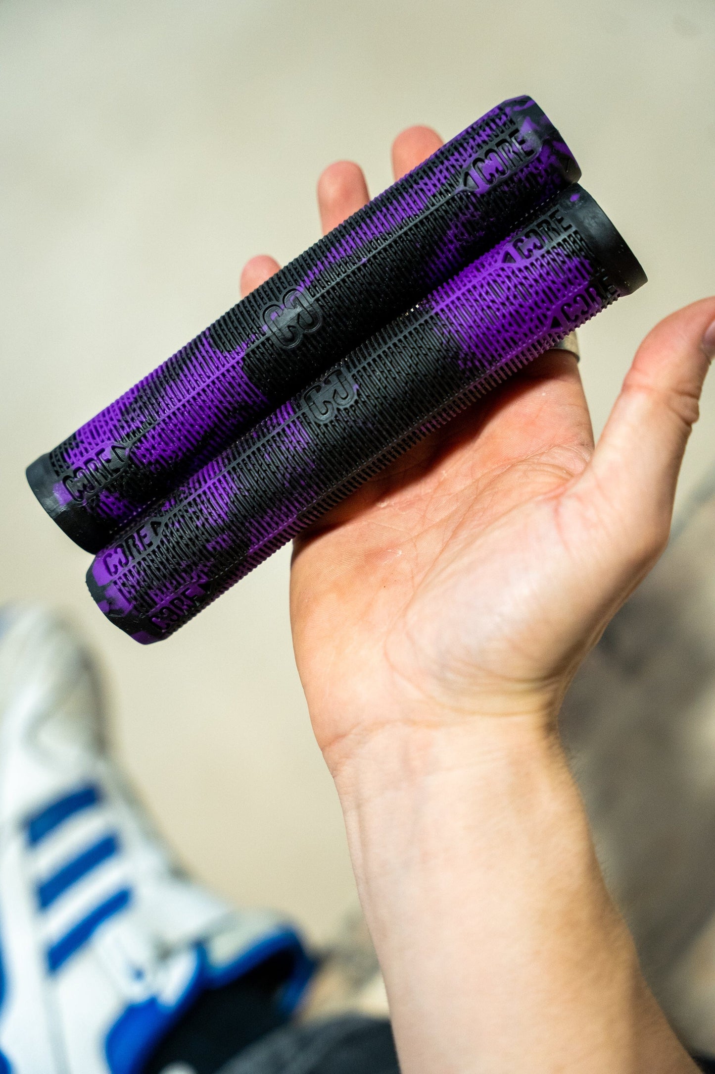 CORE Skinny Boy Handlebar Grips Soft 170mm –Purple/Black