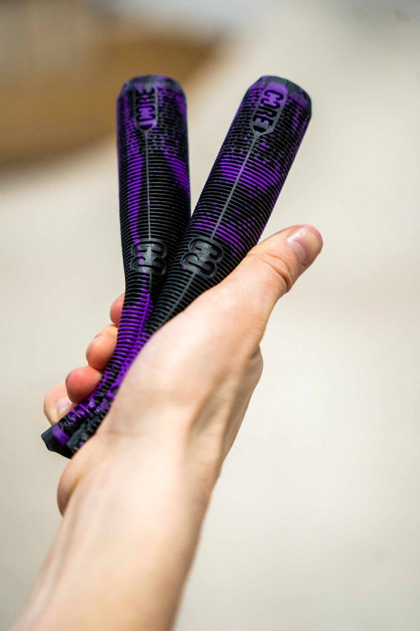 CORE Skinny Boy Handlebar Grips Soft 170mm –Purple/Black