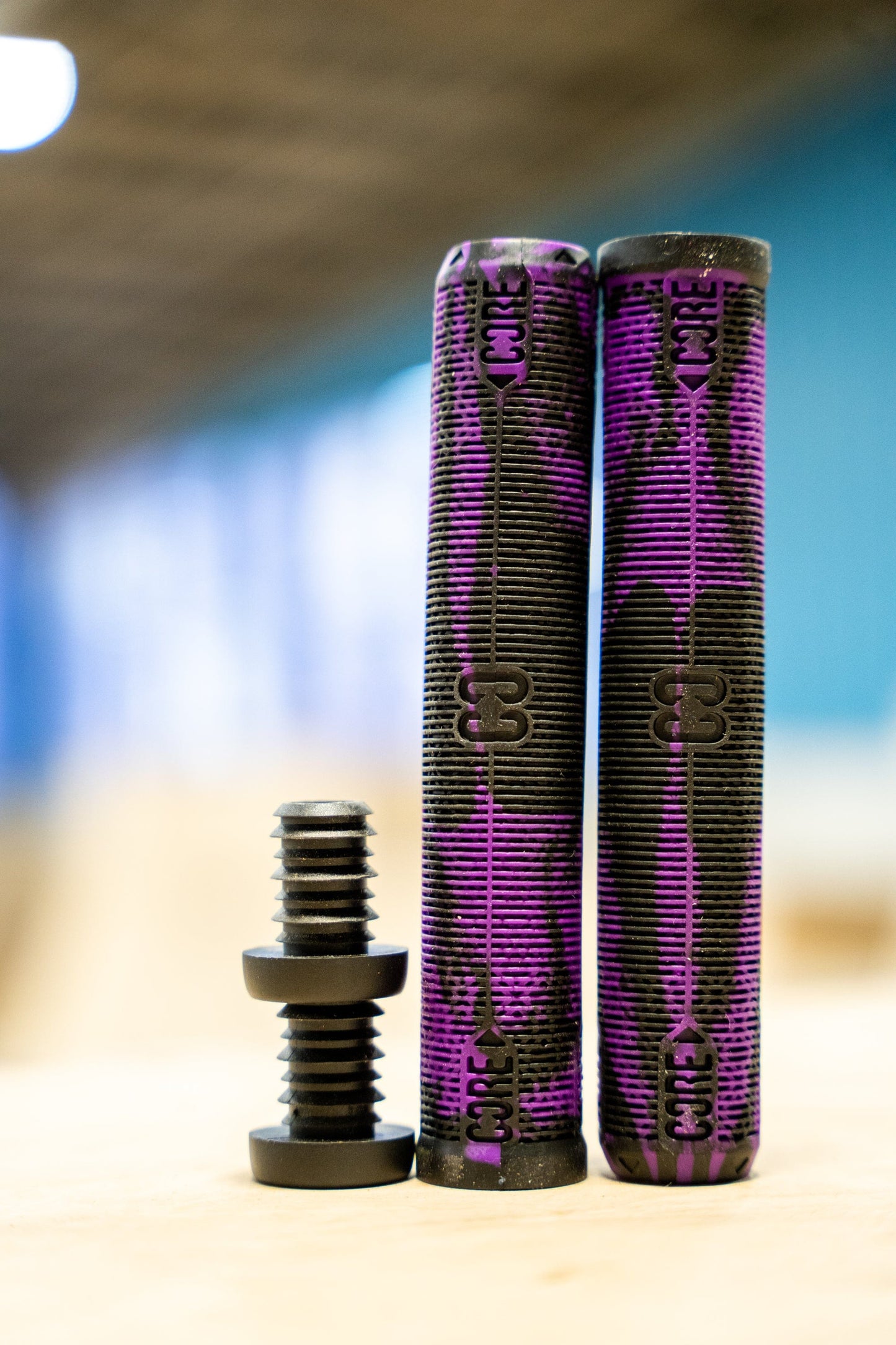 CORE Skinny Boy Handlebar Grips Soft 170mm –Purple/Black