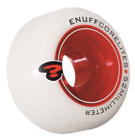 Enuff Corelite White Skateboard Wheels - Red