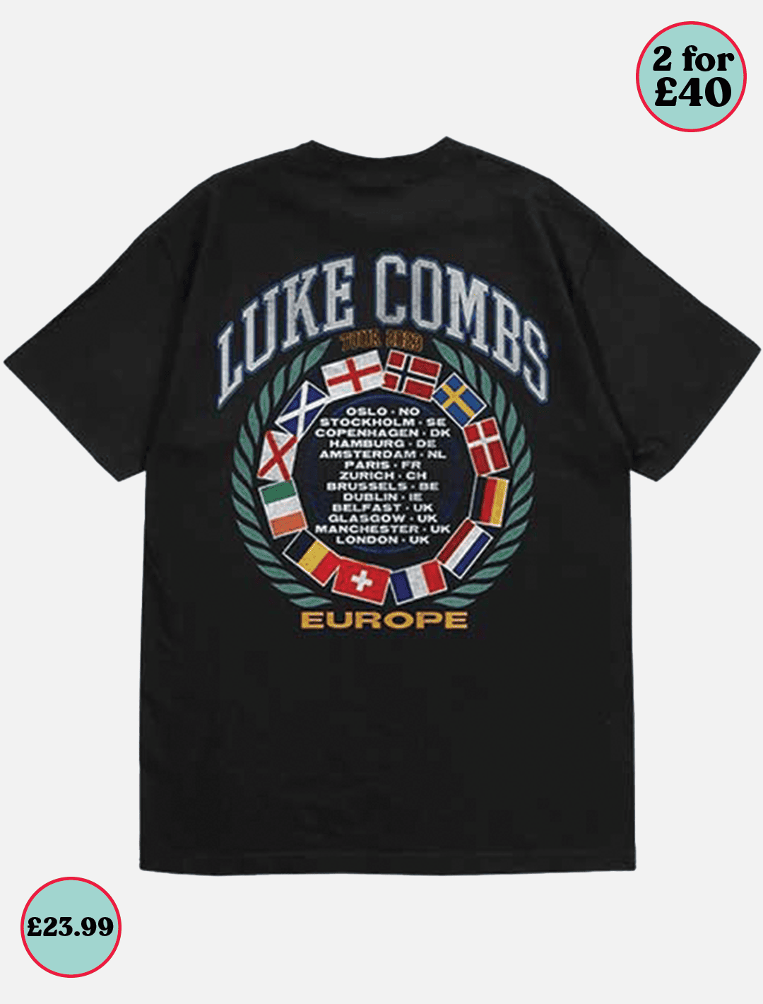 Luke Combs Tour '23 Flag l Black