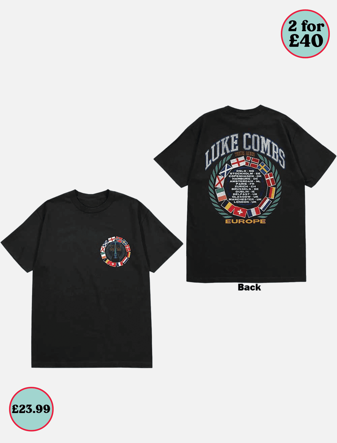 Luke Combs Tour '23 Flag l Black