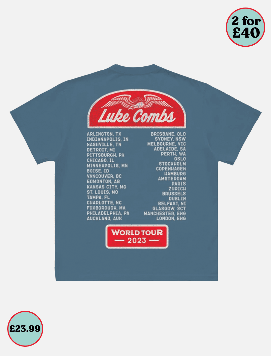 Luke Combs Tour '23 Wings l Blue