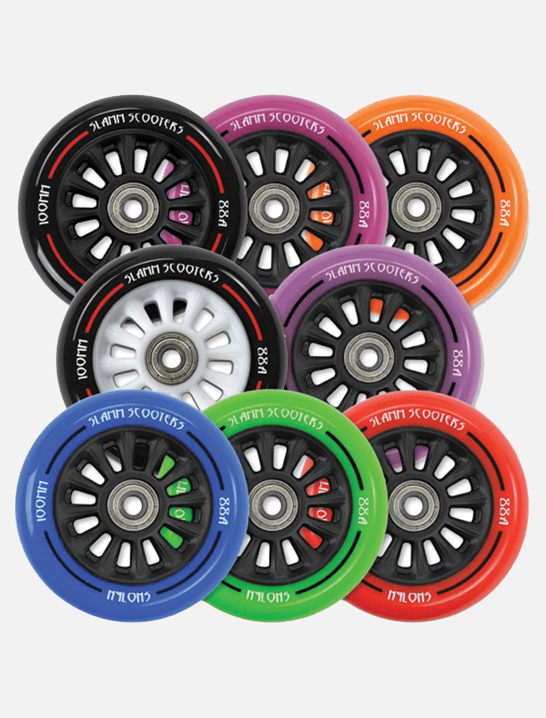 Slamm 100mm Nylon Core Wheel l Red