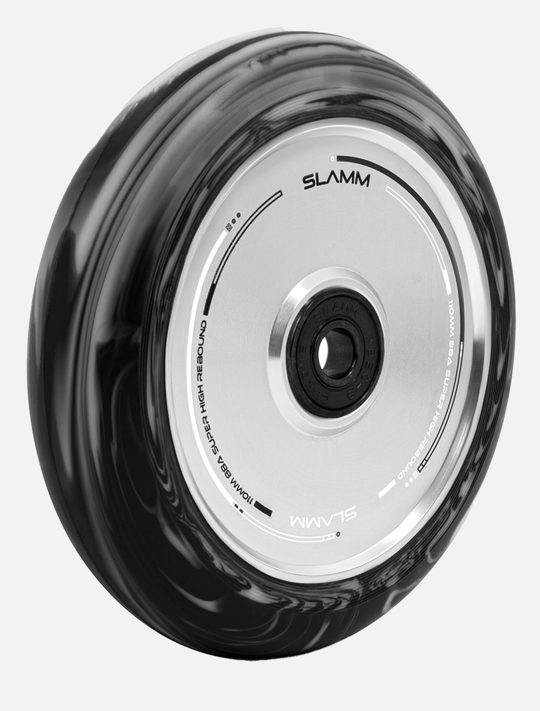 Slamm 110mm Swirl Hollow Core Wheels l White