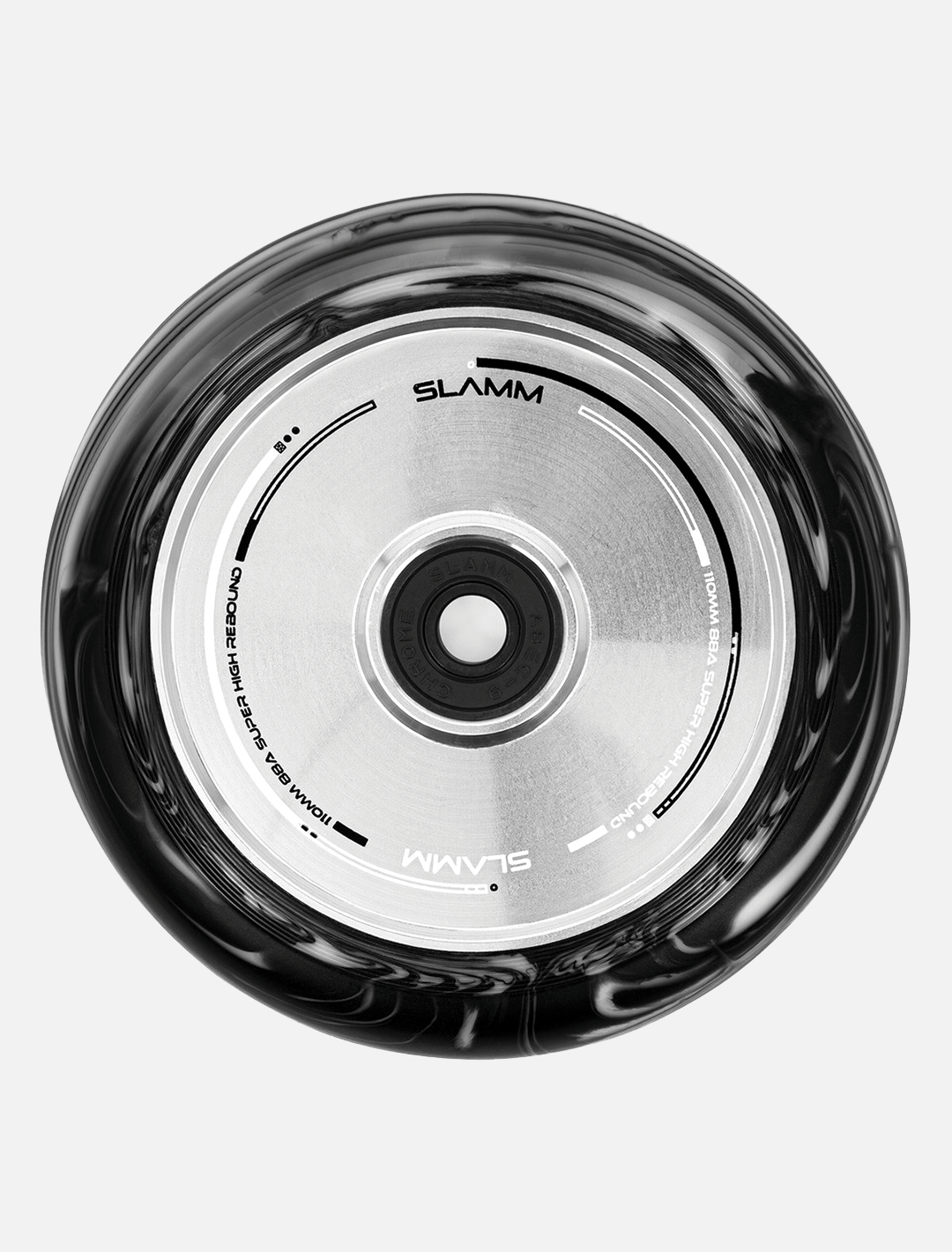 Slamm 110mm Swirl Hollow Core Wheels l White