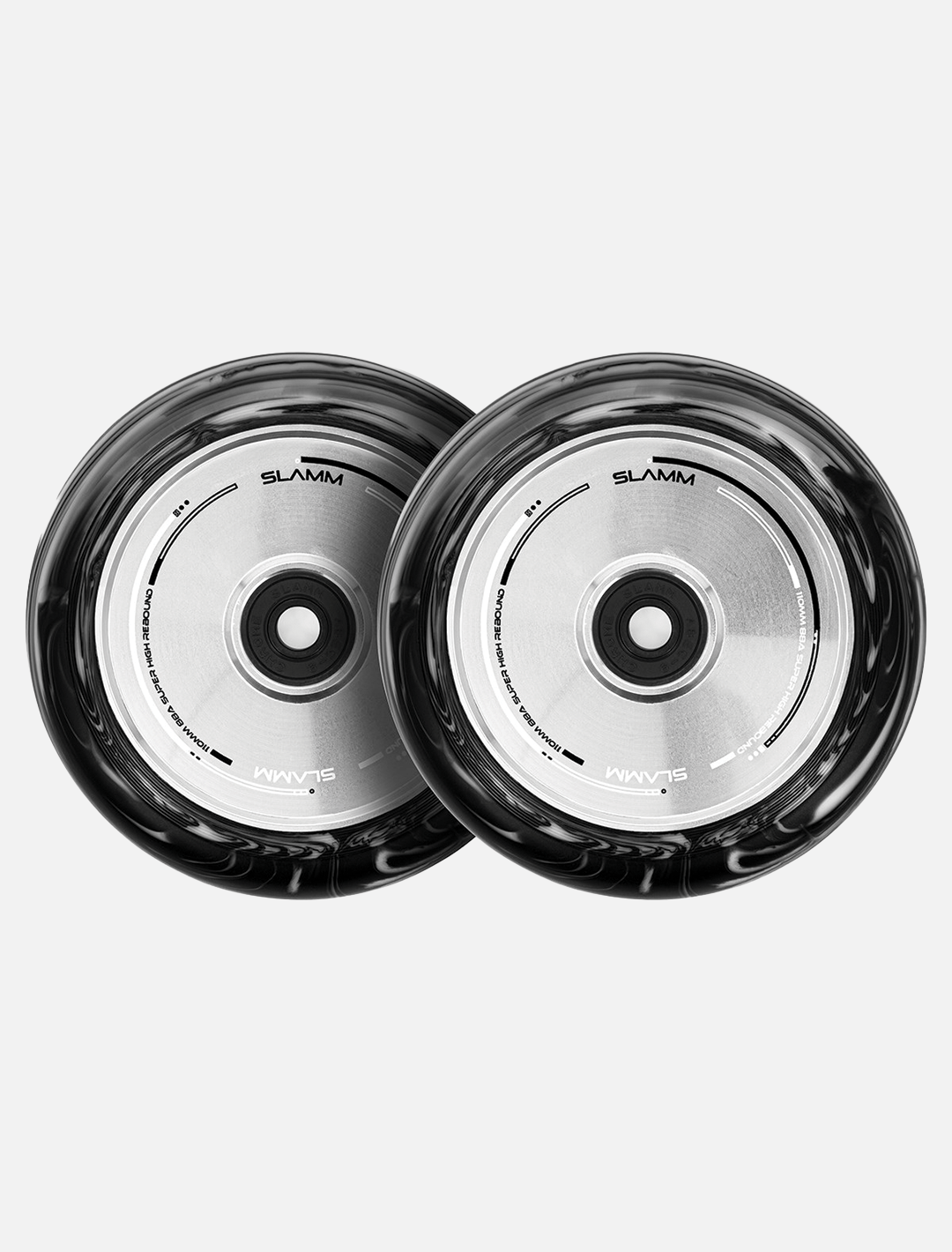 Slamm 110mm Swirl Hollow Core Wheels l White