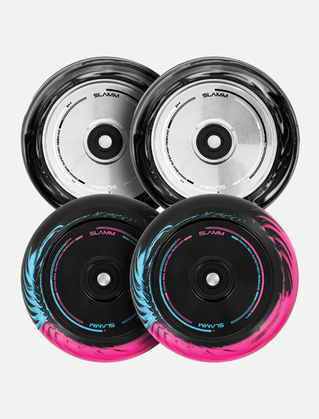 Slamm 110mm Swirl Hollow Core Wheels l White