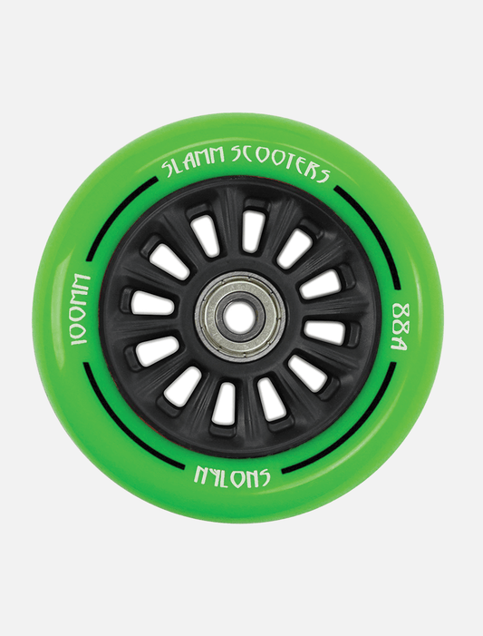 Slamm 100mm Nylon Core Wheel l Green