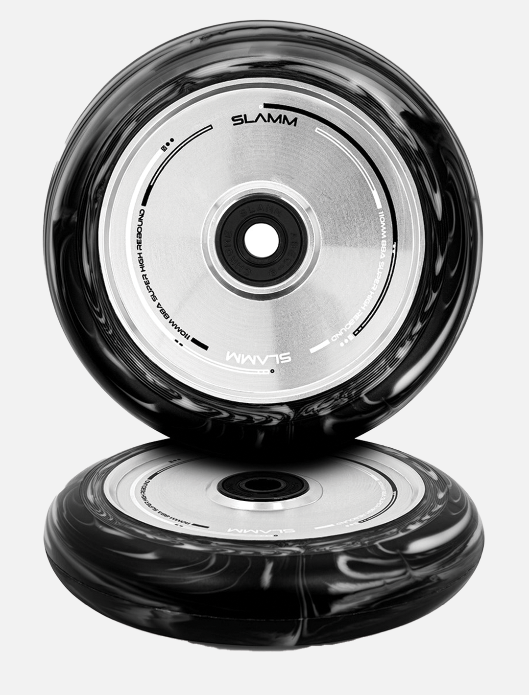 Slamm 110mm Swirl Hollow Core Wheels l White