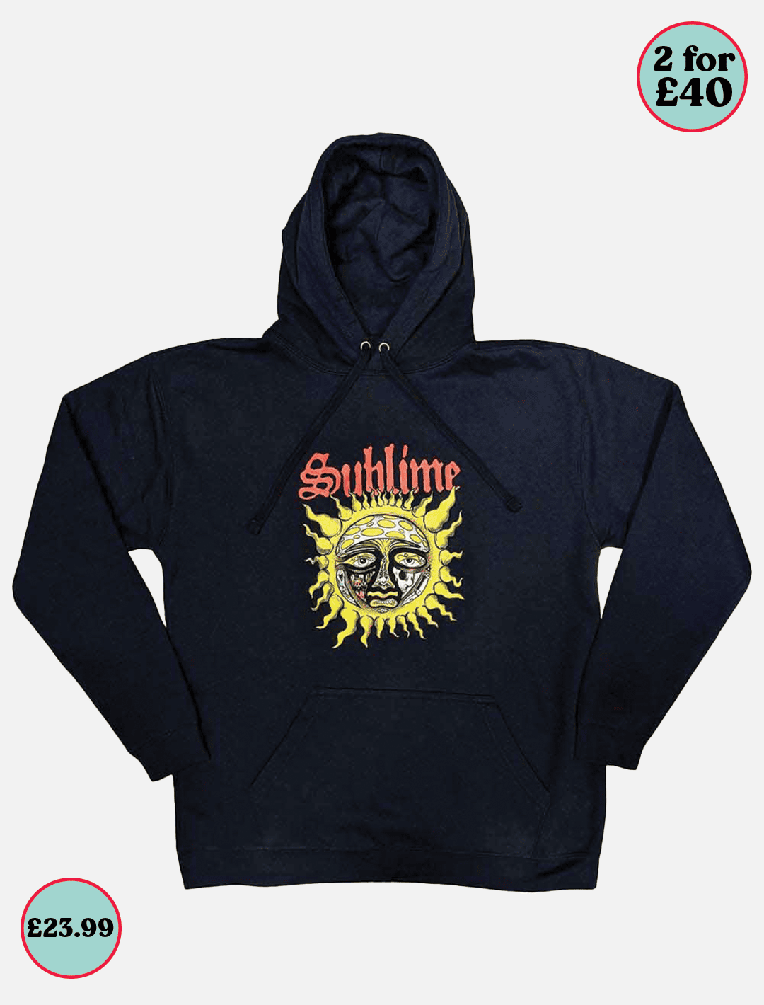 Sublime Yellow Sun Hoodie l Navy