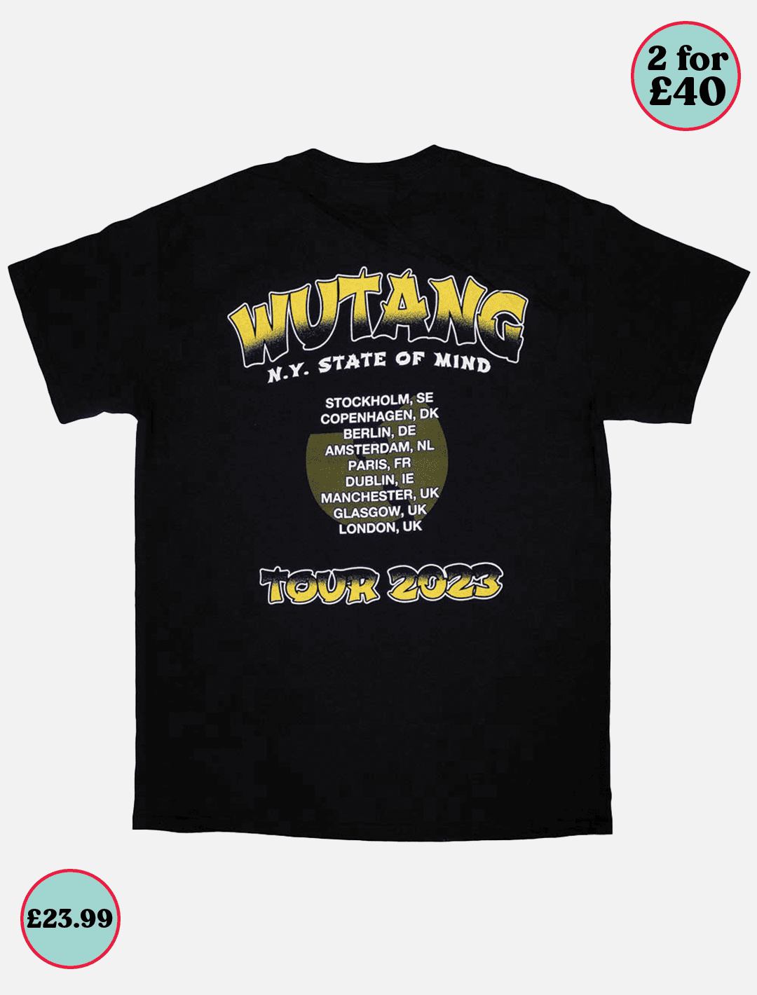 Wu Tang Clan Tour '23 Slanted Logo State of Mind l Black