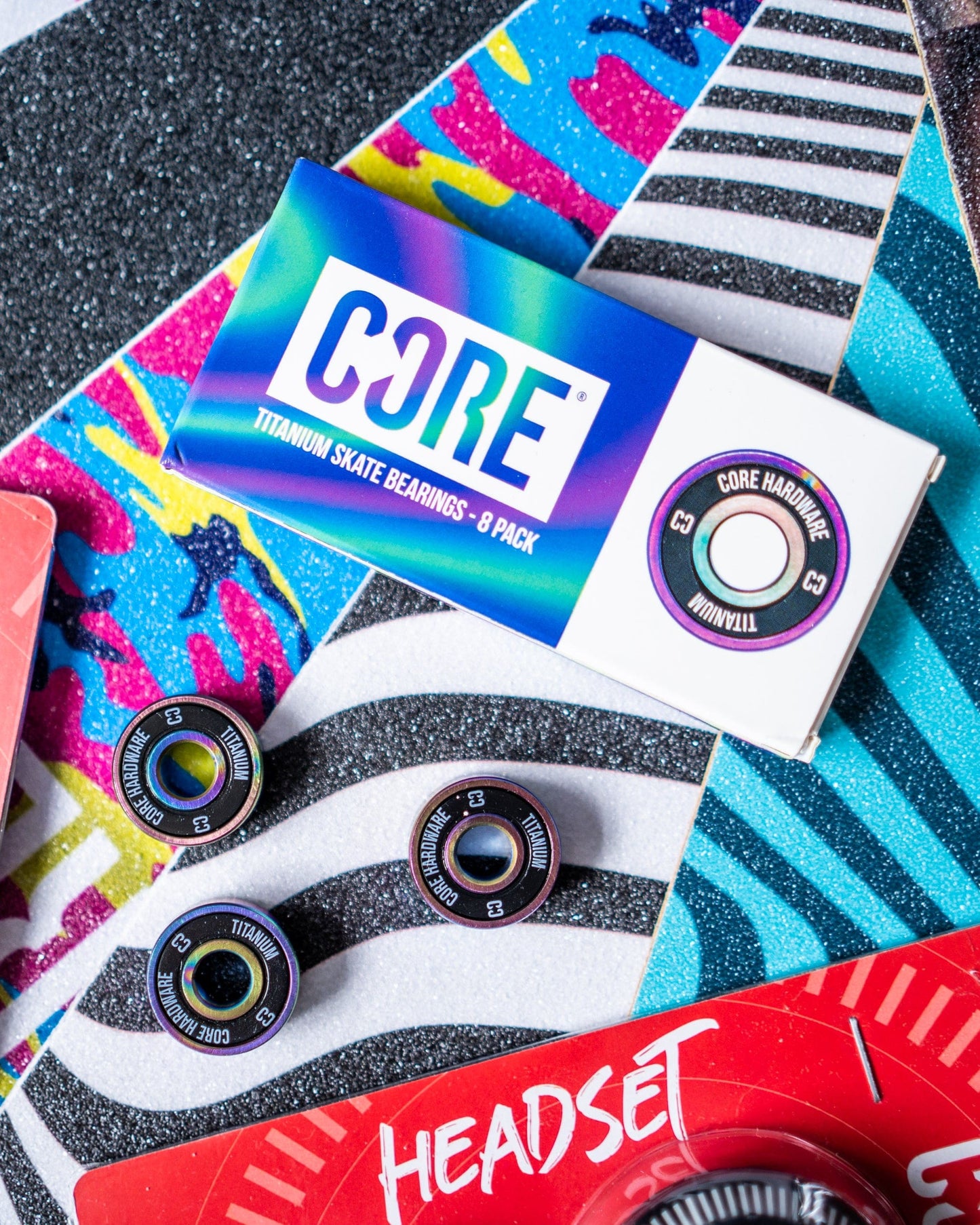 CORE Hardware Titanium Skate Bearings - NeoChrome(8PK)