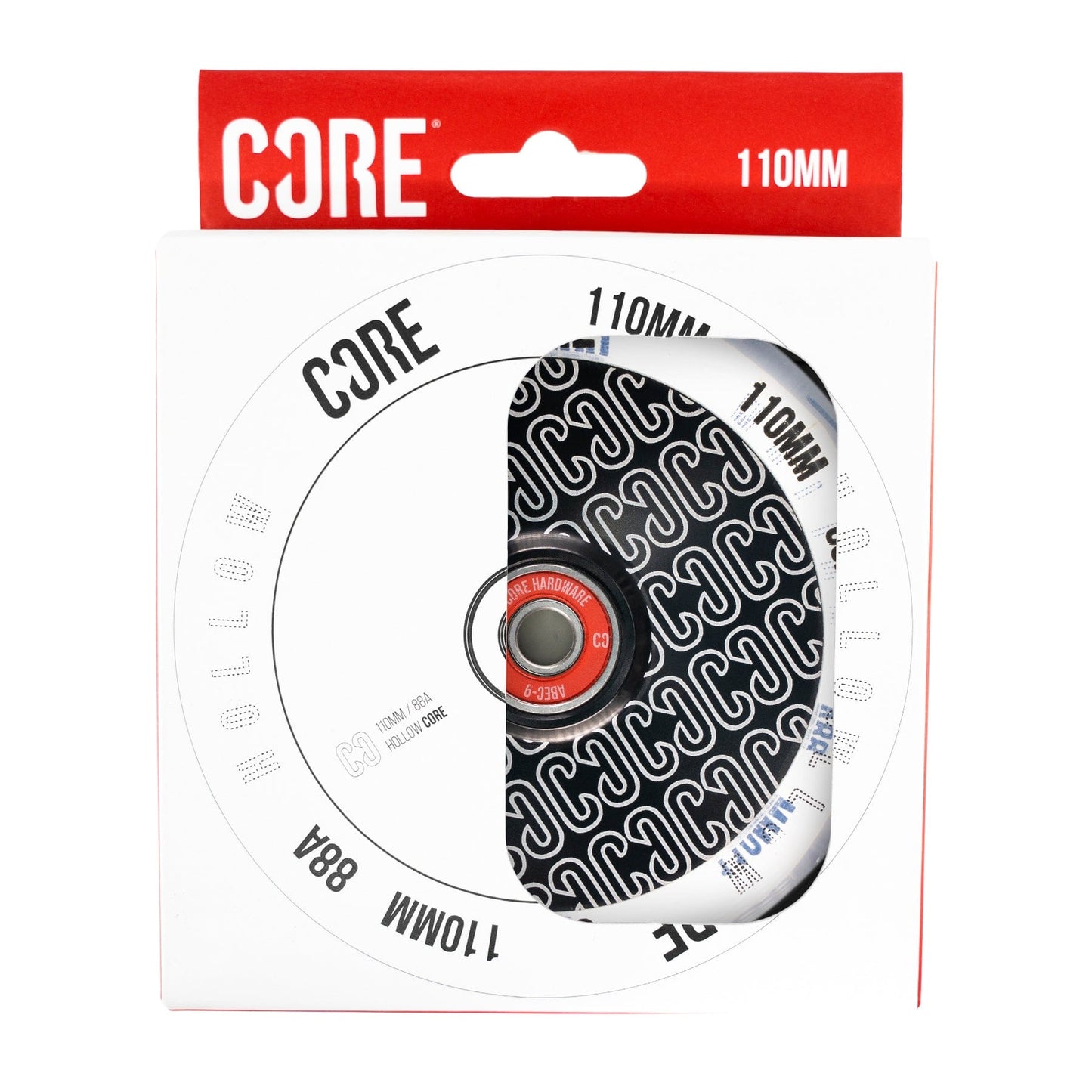 CORE Hollow Stunt Scooter Wheel Repeat 110mm - Clear/Black