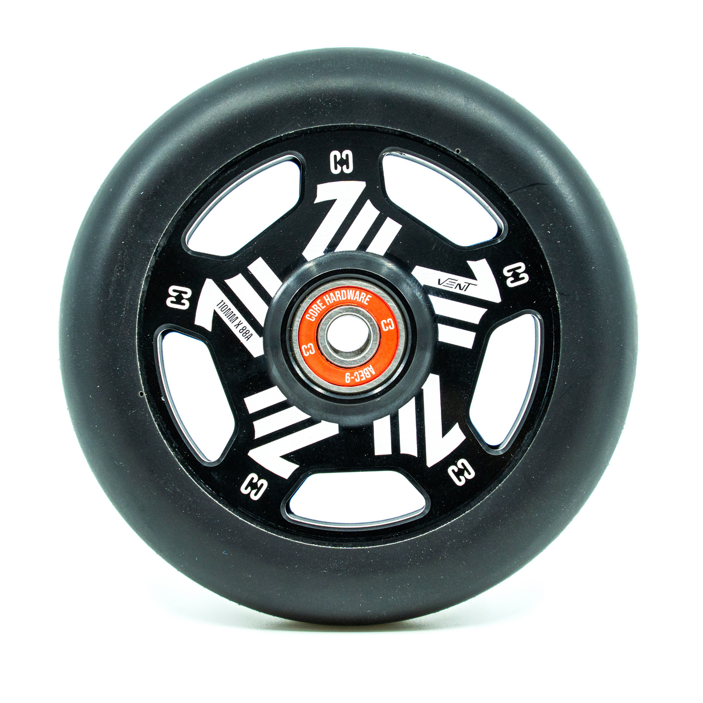 CORE Vent Hollow 110mm Stunt Scooter Wheel - Black -Black