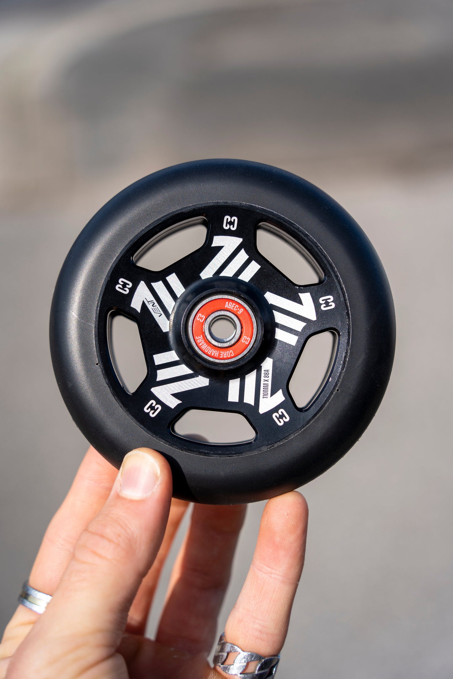 CORE Vent Hollow 110mm Stunt Scooter Wheel - Black -Black