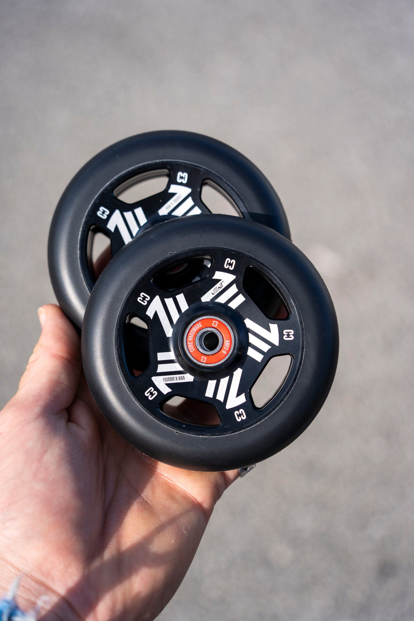 CORE Vent Hollow 110mm Stunt Scooter Wheel - Black -Black