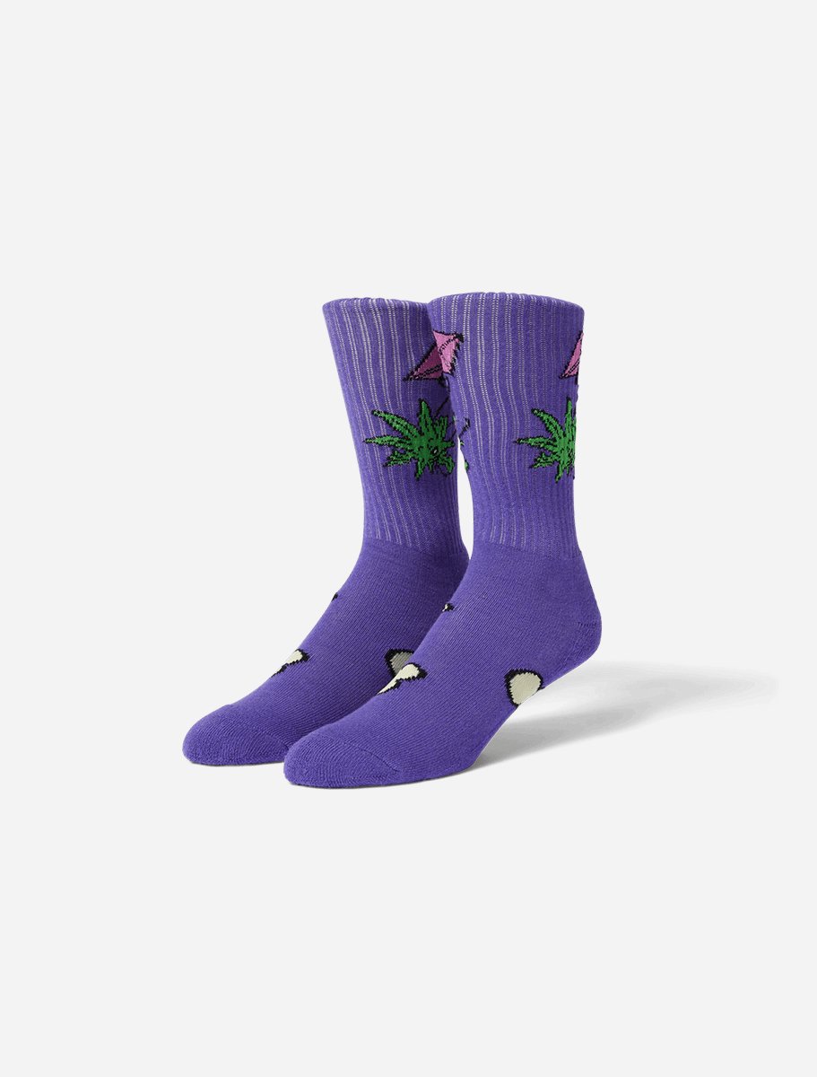 Huf As A Kite Crew Socks l Purple - The Boredroom Store HUF