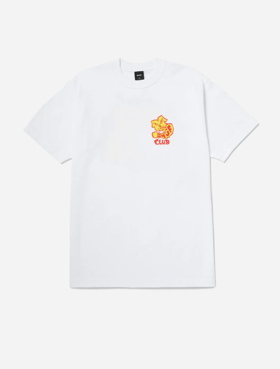 Huf Club T - shirt l White - The Boredroom Store HUF