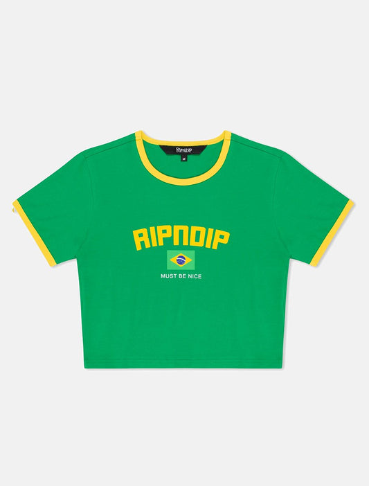 Ripndip Brazil Cropped Ringer T - Shirt - The Boredroom Store Ripndip