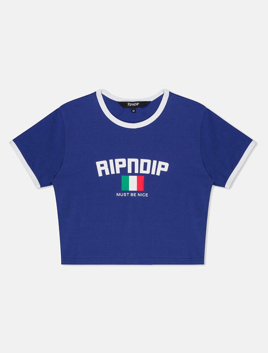 Ripndip Italy Cropped Ringer T - Shirt - The Boredroom Store Ripndip