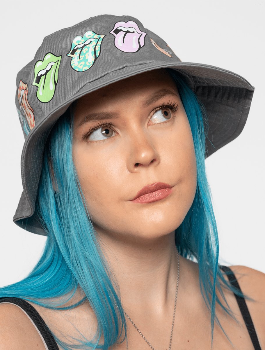 Rolling Stones Multi Tongue Bucket Hat - The Boredroom Store Rolling Stones