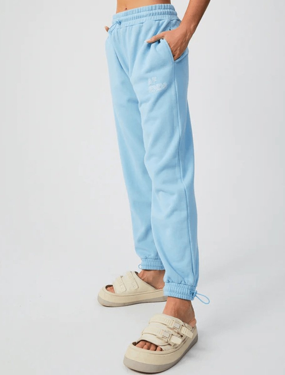 AFENDS Conditional Unisex Organic Sweat Pants | Sky Blue - The Boredroom Store Afends