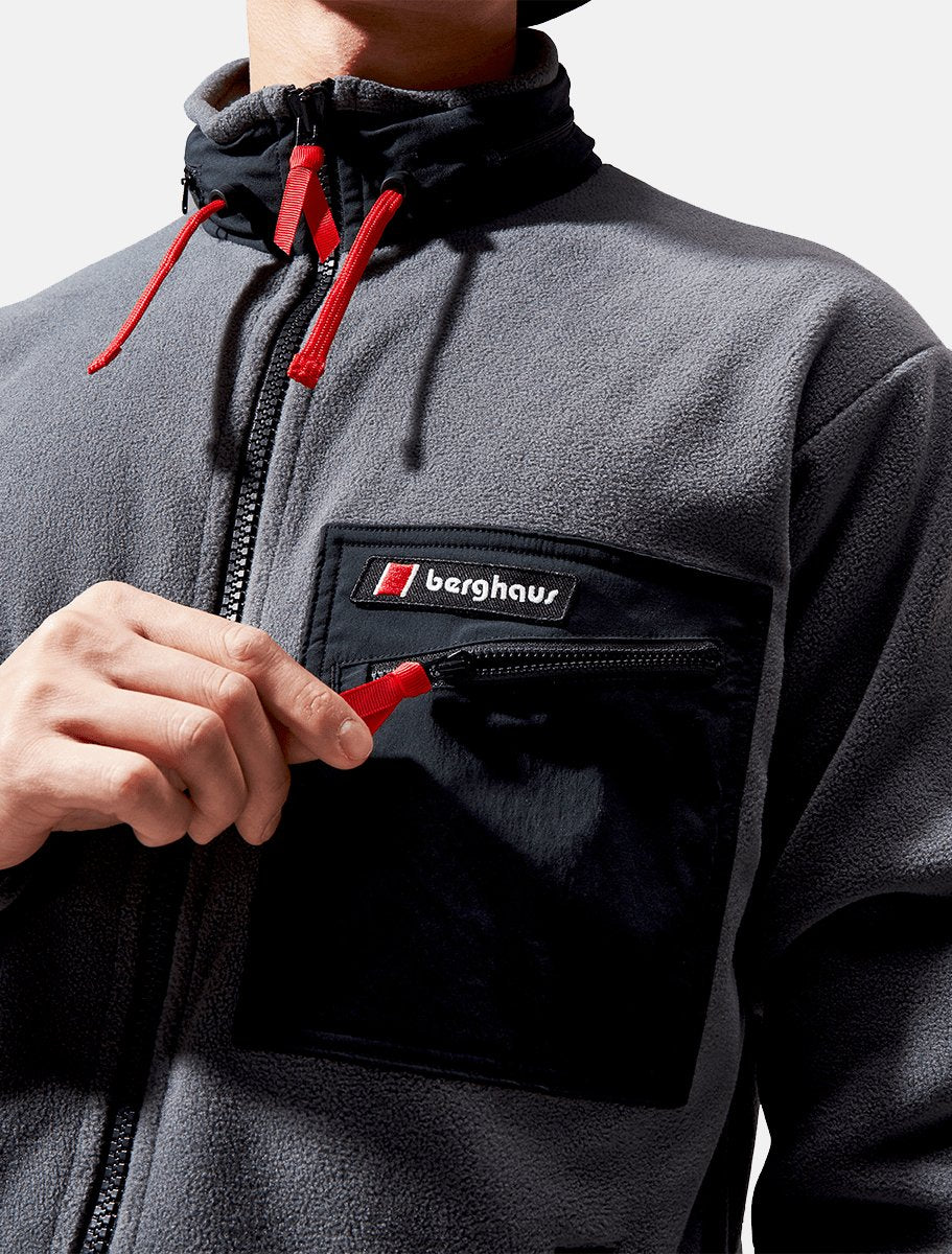 BERGHAUS Ascent 91 Fleece | Grey / Black - The Boredroom Store Berghaus