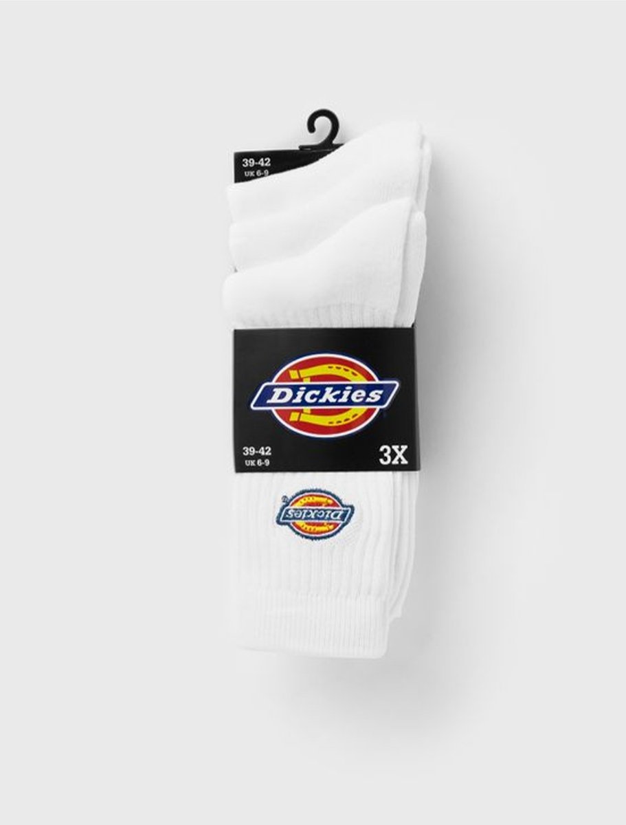 DICKIES Valley Grove Socks | White (3 Pack) - The Boredroom Store Dickies