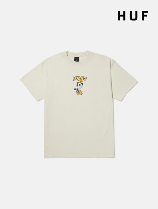 HUF Bad Cat Tee | Bone - The Boredroom Store Huf