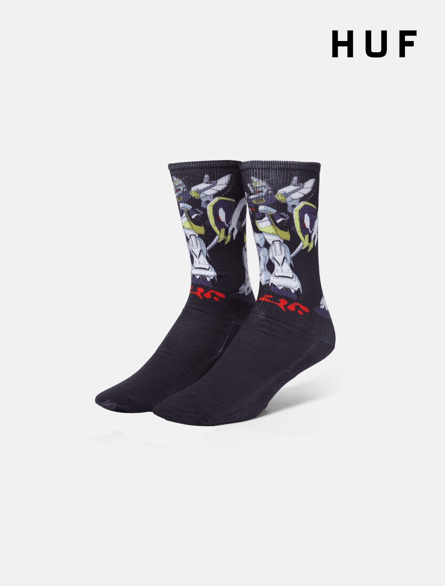 HUF x GUNDAM WING Sandrock Crew Sock | Black - The Boredroom Store HUF