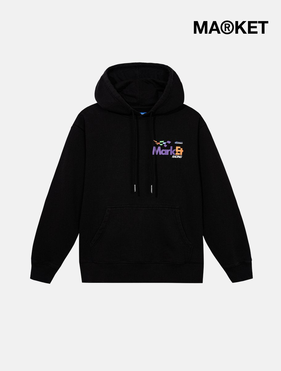 MARKET Express Racing Pullover Hoodie | Washed Black - The Boredroom Store Market