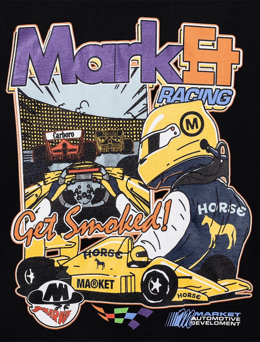 MARKET Express Racing Tee | Washed Black - The Boredroom Store Market
