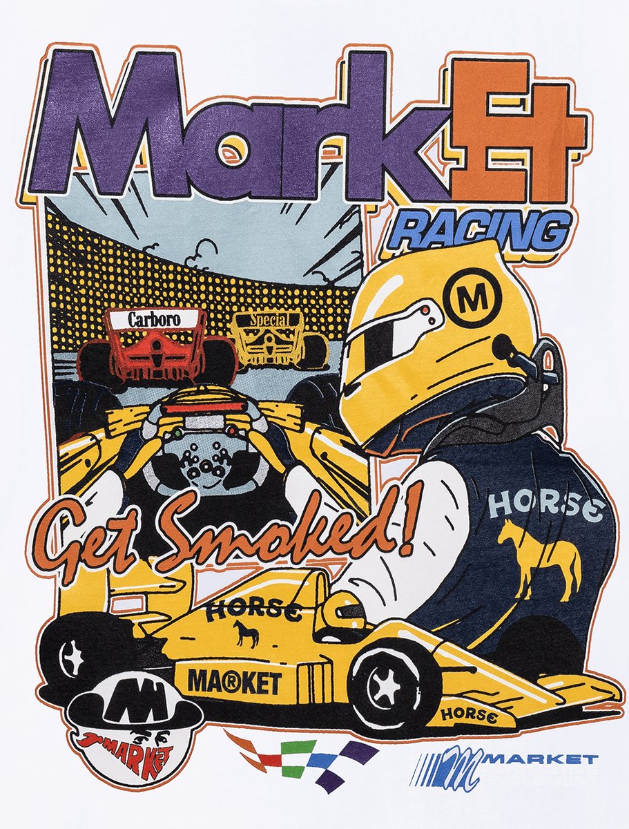 MARKET Express Racing Tee | White - The Boredroom Store Market