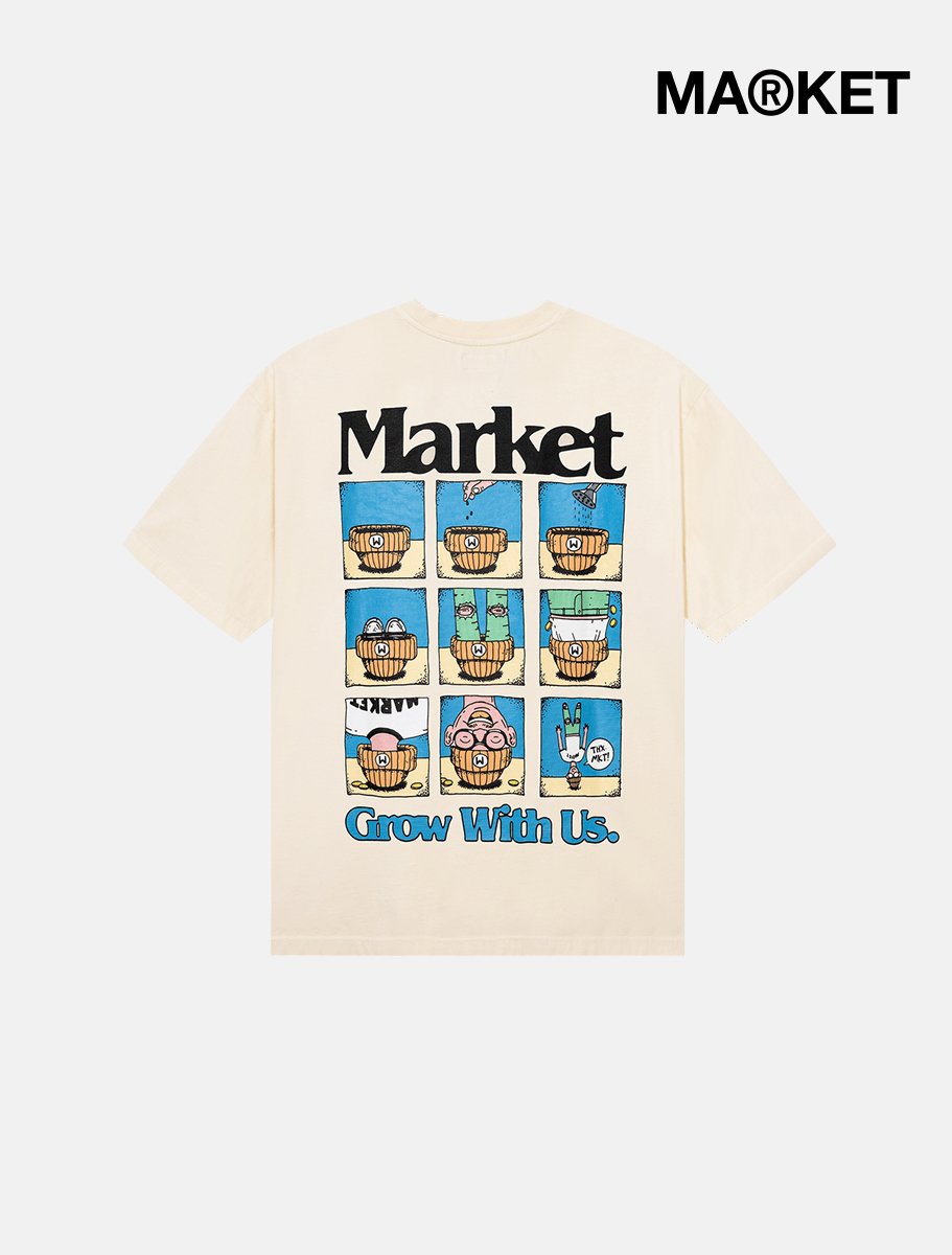 MARKET Grow With Us Tee | Ecru - The Boredroom Store Market