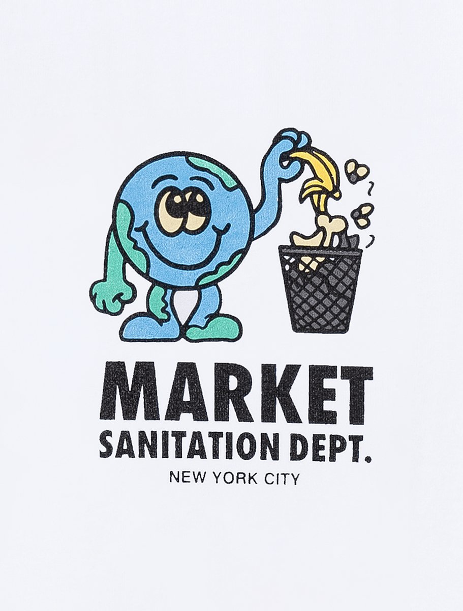 MARKET Sanitation Dept Tee | White - The Boredroom Store Market