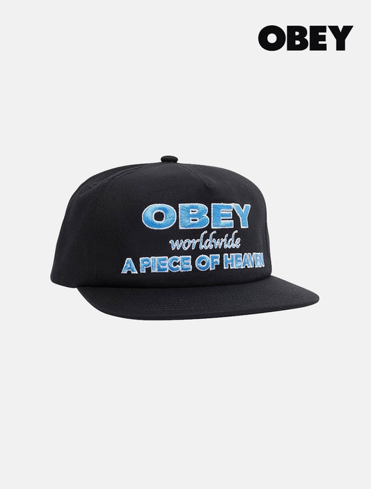 OBEY Heaven 5 Panel Snapback | Black - The Boredroom Store Obey