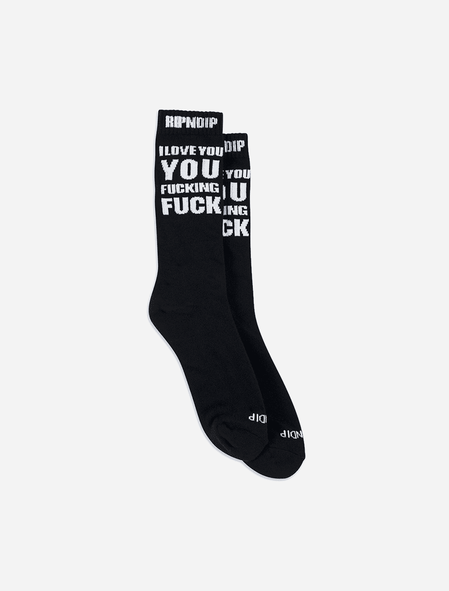 Ripndip Ily Fuckin Fuck Socks - The Boredroom Store RIPNDIP