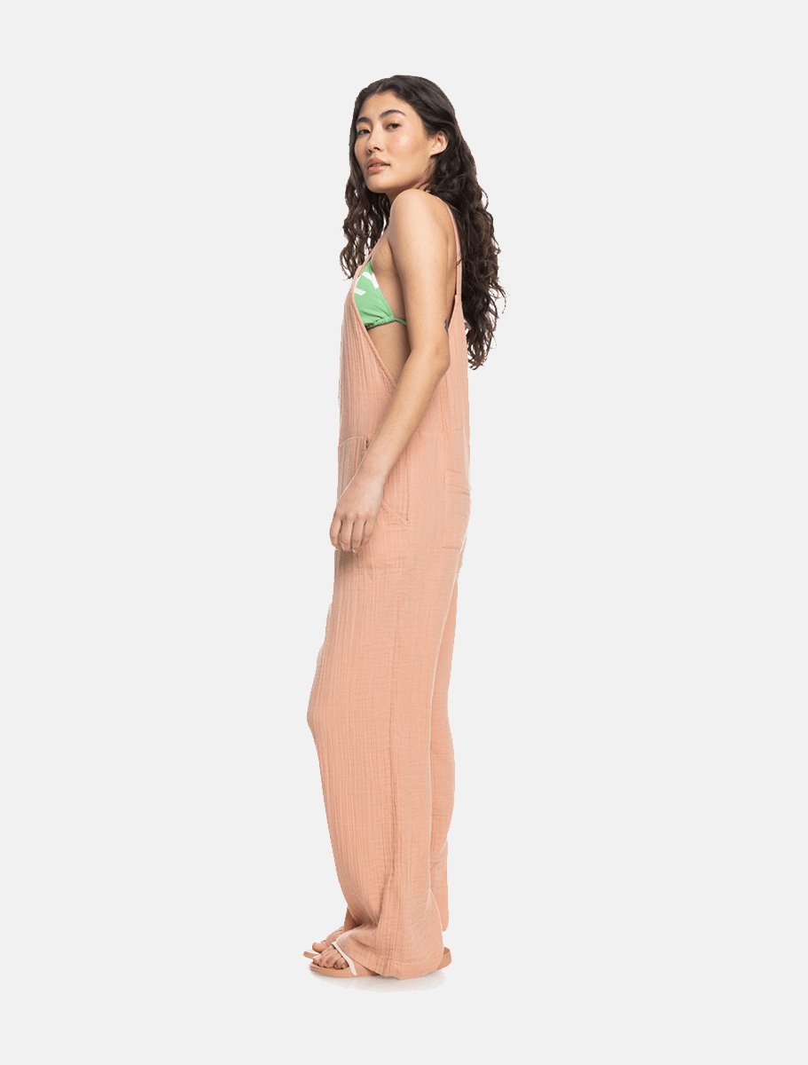 ROXY Beachside Dreaming Strap Jumpsuit | Café Creme - The Boredroom Store Roxy